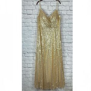 Gold Sequin Formal Dress Size 20